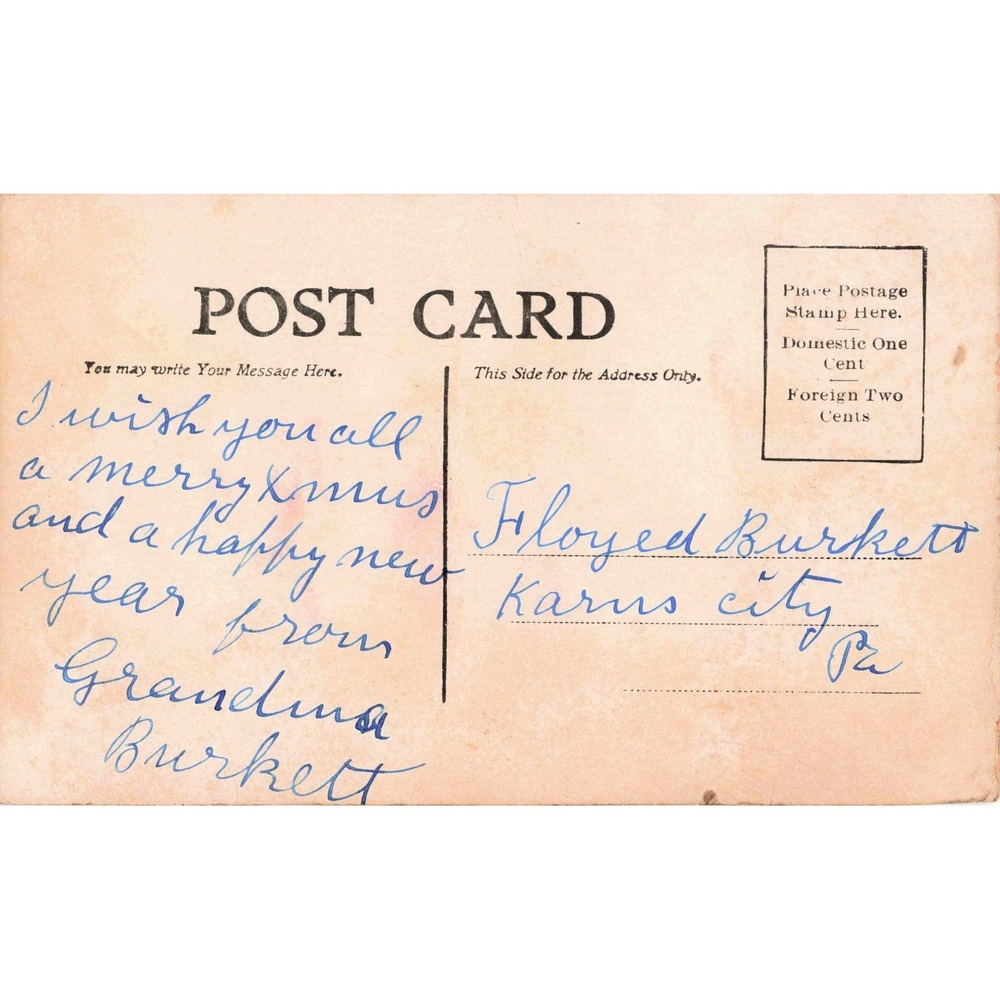 Vtg 1910 Divided Back Postcard Farm Products Child on Pumpkins Roth & Langley PA - Picture 2 of 2
